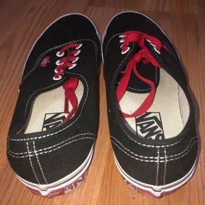 Black And Red Authentic Vans
